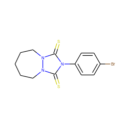 S=c1n(-c2ccc(Br)cc2)c(=S)n2n1CCCCC2 ZINC000103190527