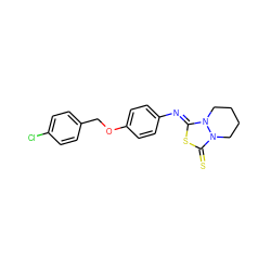 S=c1s/c(=N\c2ccc(OCc3ccc(Cl)cc3)cc2)n2n1CCCC2 ZINC000103282765