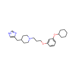 c1cc(OCCCN2CCC(Cc3c[nH]cn3)CC2)cc(OC2CCCCC2)c1 ZINC000028570704
