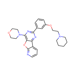 c1cc(OCCN2CCCCC2)cc(-c2nc(N3CCOCC3)c3oc4ncccc4c3n2)c1 ZINC000028707097