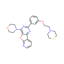 c1cc(OCCN2CCSCC2)cc(-c2nc(N3CCOCC3)c3oc4ncccc4c3n2)c1 ZINC000028707103