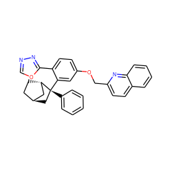 c1ccc([C@@]2(c3cc(OCc4ccc5ccccc5n4)ccc3-c3nnco3)C[C@H]3CC[C@H]2C3)cc1 ZINC000101508240