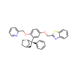 c1ccc([C@@]2(c3cc(OCc4nc5ccccc5s4)ccc3OCc3ccccn3)C[C@H]3CC[C@H]2C3)cc1 ZINC000195225843