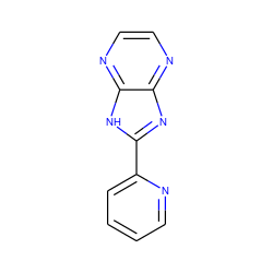 c1ccc(-c2nc3nccnc3[nH]2)nc1 ZINC000013679501