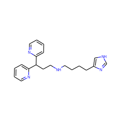 c1ccc(C(CCNCCCCc2c[nH]cn2)c2ccccn2)nc1 ZINC000013490243