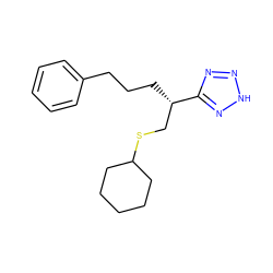 c1ccc(CCC[C@@H](CSC2CCCCC2)c2nn[nH]n2)cc1 ZINC001772628394