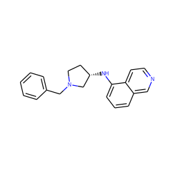 c1ccc(CN2CC[C@H](Nc3cccc4cnccc34)C2)cc1 ZINC000114336060