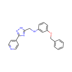 c1ccc(COc2cccc(NCc3nc(-c4ccncc4)n[nH]3)c2)cc1 ZINC001772639427