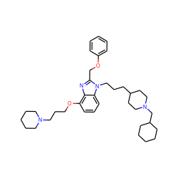 c1ccc(OCc2nc3c(OCCCN4CCCCC4)cccc3n2CCCC2CCN(CC3CCCCC3)CC2)cc1 ZINC000027731967