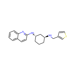 c1ccc2nc(N[C@H]3CCC[C@H](NCc4ccsc4)C3)ccc2c1 ZINC000028950879