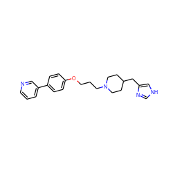 c1cncc(-c2ccc(OCCCN3CCC(Cc4c[nH]cn4)CC3)cc2)c1 ZINC000028570351