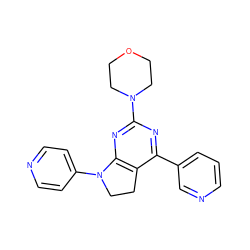 c1cncc(-c2nc(N3CCOCC3)nc3c2CCN3c2ccncc2)c1 ZINC000095598123