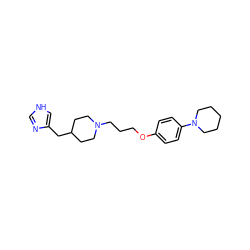 c1nc(CC2CCN(CCCOc3ccc(N4CCCCC4)cc3)CC2)c[nH]1 ZINC000028570613